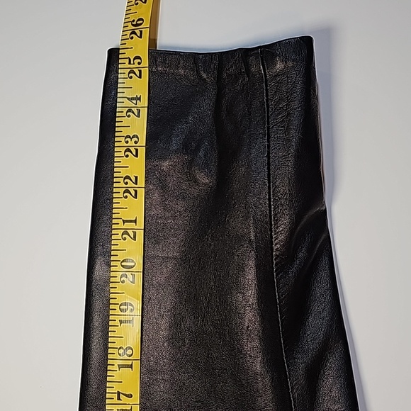 Vintage Vera Pelle Italy Black Leather Jacket Coat EU 48 US Large Mid Length - Picture 12 of 15